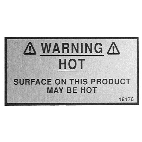 (image for) Henny Penny HEN18176 HP WARNING DECAL